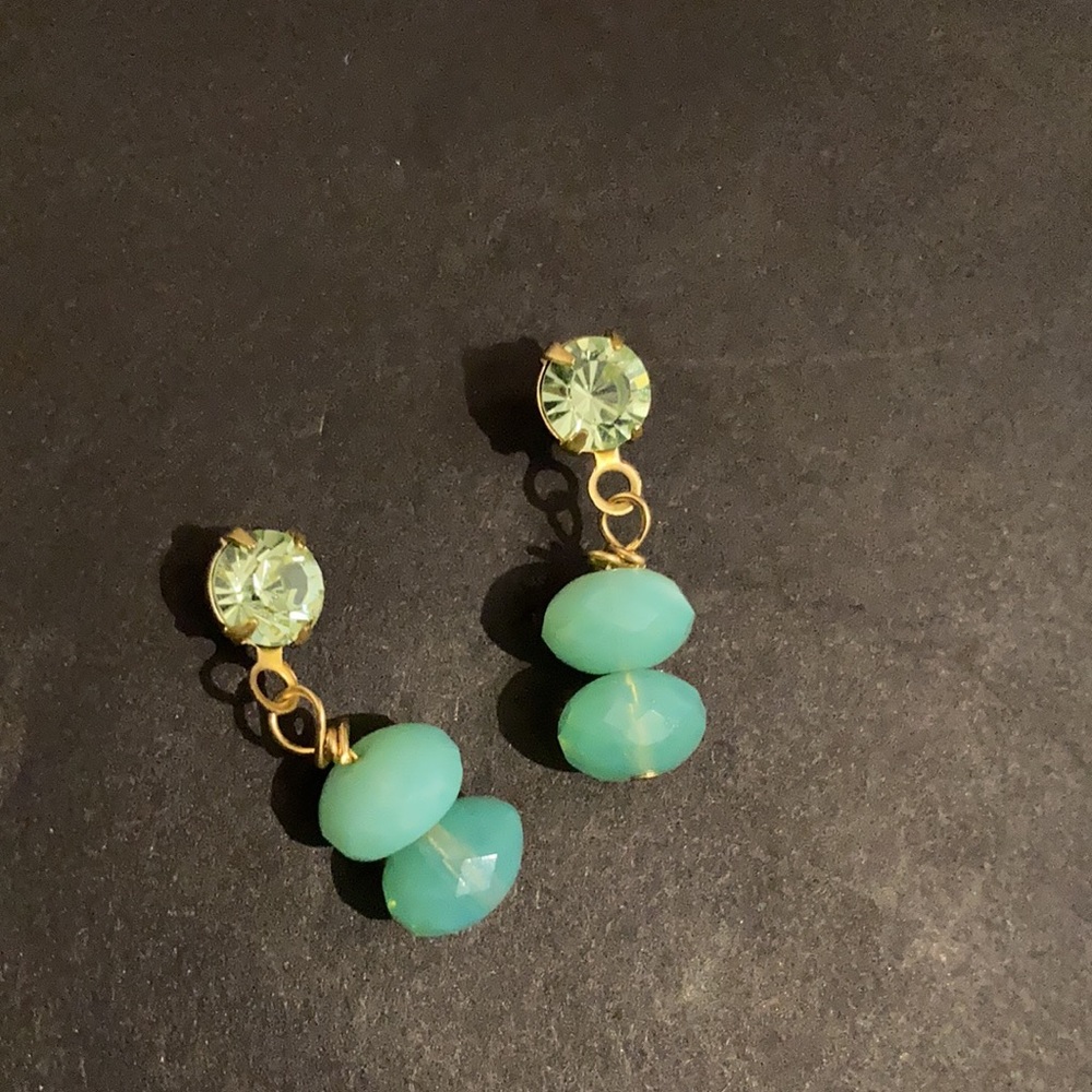 Rhinestone and Bead Earrings